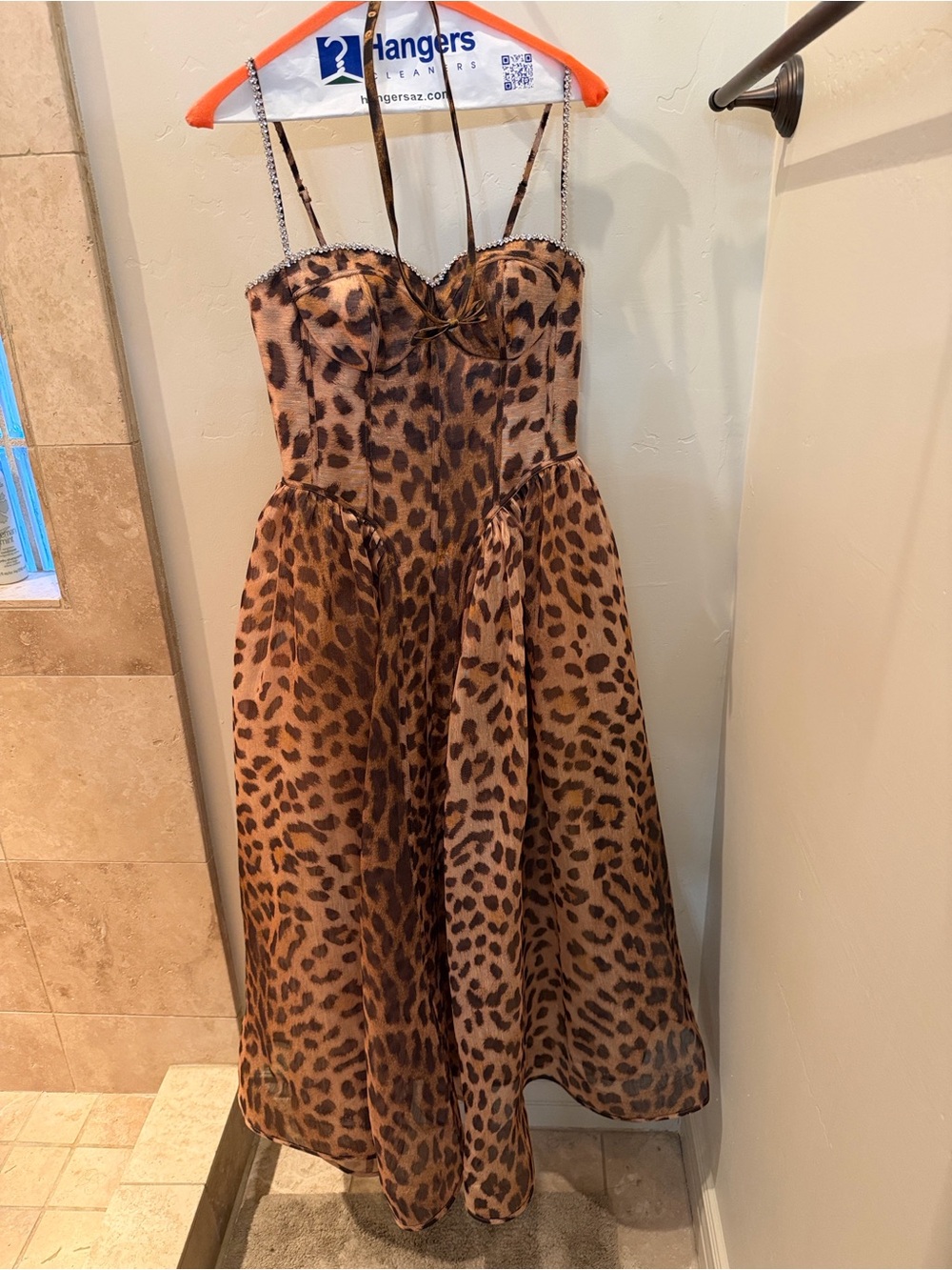 Zimmermann Brown Leopard Print Midi Dress